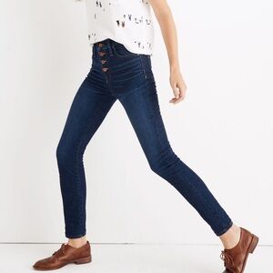 Madewell 9” High Rise Skinny Raw Hem Size 24